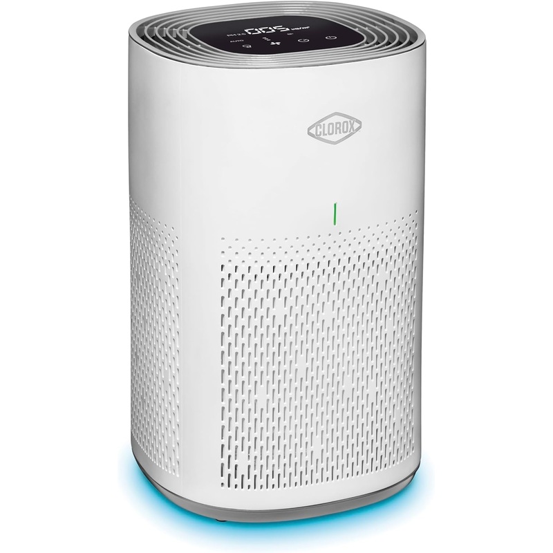 Clorox Smart Air Purifiers for Home, True HEPA Filter, Works with Alexa, Medium Rooms up to 1,000 Sq Ft, Removes 99.9% of Viruses, Wildfire Smoke, Mold, Allergies, Dust, AUTO Mode, Whisper Quiet